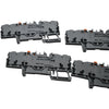 Lot of 7 NEW WAGO 2002-1871 4-Conductor Disconnect Test Terminal Block Gray