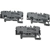 Lot of 3 NEW WAGO 2002-1661 2-Conductor Carrier Terminal Block TOPJOB S Gray