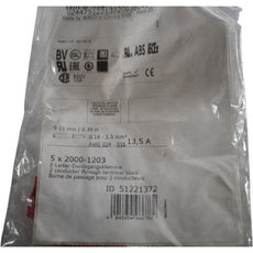 Pack of 2 NEW Wago 2000-1203 TOPJOB S Terminal Block 24-16 AWG Red