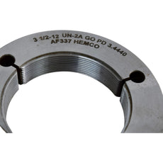 HEMCO 3 1/2-12 UN-2A GO Thread Ring Gage PD 3.4440 AF337