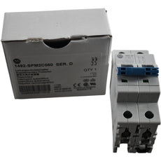 NEW Allen Bradley 1492-SPM2C060 Ser D 2 Pole 6 Amp Supplementary Protector