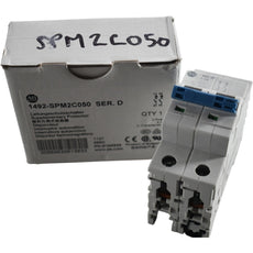 NEW Allen Bradley 1492-SPM2C050 Ser D 2 Pole 5A Supplementary Protector