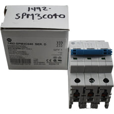 NEW Allen Bradley 1492-SPM3C040 Ser D 3 Pole 4A Supplementary Protector