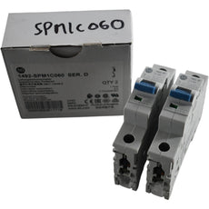 NEW Pack of 2 Allen Bradley 1492-SPM1C060 Ser D Supplementary Protector 6A