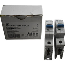 NEW Pack of 2 Allen Bradley 1492-SPM1D060 Ser D Supplementary Protector 6A