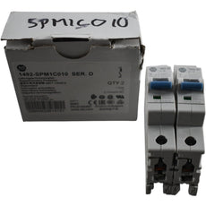 NEW Pack of 2 Allen Bradley 1492-SPM1C010 Ser D Supplementary Protector 1A