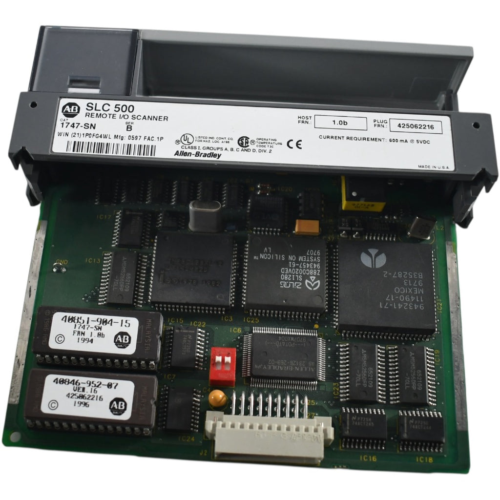 Allen Bradley 1747-SN Series B Host FRN 1.0b SLC 500 Remote I/O Scanne ...