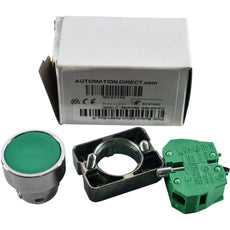NEW Automation Direct GCX1102 22mm Green Pushbutton Momentary (1) N.O. Metal Base