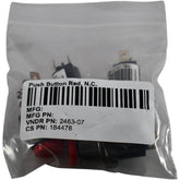 Lot of 4 NEW 2463-07 Red Push Button Switch N.C. 12VDC