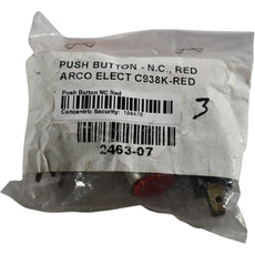 NEW Lot of 3 Arco Electric C938K-RED Push Button Switch N.C. Red 2463-07