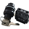 NEW Eaton E22KB53A Key Selector Switch 22mm 2-Pos Maintained 1NO Black Bezel