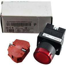 NEW Automation Direct GCX3201-24L 22mm Red Illuminated Pushbutton Momentary 1NC