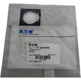 NEW Eaton E22NS36 Legend Plate Black Aluminum Blank for 22mm Pushbuttons