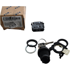 NEW Eaton E22KB62A Key Selector Switch 2 POS Spring Return Right 22mm 1NO