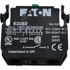 NEW Eaton E22B2 Cutler-Hammer Pushbutton Contact Block 1NO 10A 600V