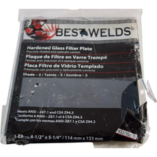 NEW Best Welds 932-107-5 Hardened Glass Filter Plate Lens Shade 5 4-1/2 x 5-1/4