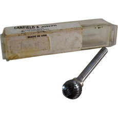 NEW Canfield Joseph SD-6 Double Cut Carbide Burr 5/8 Ball Head 1/4 Shank USA