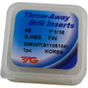 NEW YG-1 S06207 1-1/16 Throw-Away Spade Drill Insert #2 Seat Super HSS TiN Korea