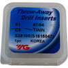 NEW YG-1 S28105 47/64 Throw-Away Spade Drill Insert #1 Seat C5 TiAlN Carbide