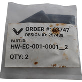 Pack of 2 NEW Vention HW-EC-001-0001_2 45x45mm Plastic Extrusion End Caps