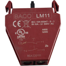 NEW BACO LM11 BGA220111 22mm Joystick Contact Block 1NO 1NC 600V 10A