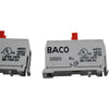 NEW Lot of 2 BACO 33S01 NC Contact Block 600V 10A Modular Base Mount