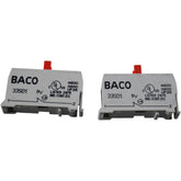 NEW Lot of 2 BACO 33S01 NC Contact Block 600V 10A Modular Base Mount