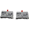 NEW Lot of 2 BACO 33S01 NC Contact Block 600V 10A Modular Base Mount