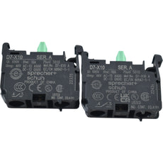 NEW Lot of 2 Sprecher + Schuh D7-X10 Contact Block 1NO Normally Open 600V 10A