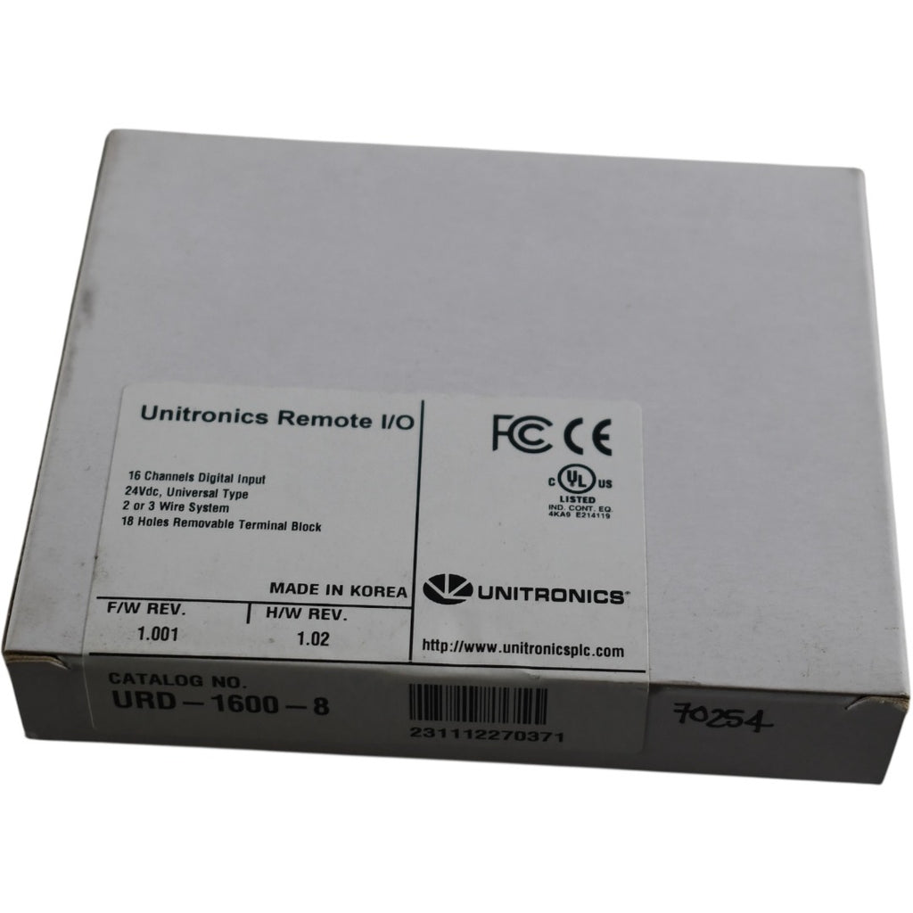 NEW Unitronics URD-1600-8 Remote I/O 16 Channels Digital Input 24VDC U ...