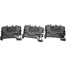 NEW Lot of 3 WAGO 2002-1201 TOPJOB S 2-Conductor DIN Rail Terminal Blocks