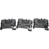 NEW Lot of 3 WAGO 2002-1201 TOPJOB S 2-Conductor DIN Rail Terminal Blocks