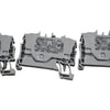 NEW Lot of 3 WAGO 2002-1201 TOPJOB S 2-Conductor DIN Rail Terminal Blocks