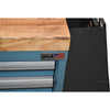 Lista 6 Drawer Mobile Tool Cabinet Maple Butcher Block Top 28x22.5x36 Blue