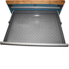 Lista 6 Drawer Mobile Tool Cabinet Maple Butcher Block Top 28x22.5x36 Blue