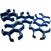 NEW Accu-Collet 25218 Magnetic Parallel Lathe Chuck Stop 5pc Set 15mm-35mm Blue