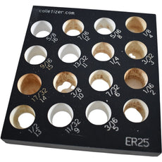 Colletizer ER25 Collet Organizer Storage Tray Block 16 Slot CNC Tooling