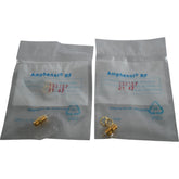 Lot of 2 NEW Amphenol RF 132137 SMA Jack Bulkhead Receptacle Solder Cup
