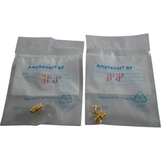 Lot of 2 NEW Amphenol RF 132137 SMA Jack Bulkhead Receptacle Solder Cup