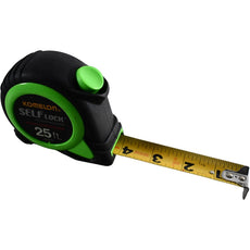 Komelon SL2825 Self Lock Tape Measure 25 ft 1 inch Nylon Coated