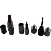 Lot of 7 Socket Drivers Hex Bit Spline Torx 1/4 3/8 1/2 Drive
