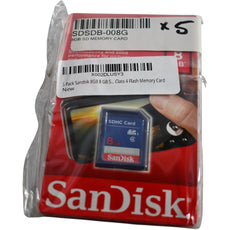 Pack of 5 NEW SanDisk SDSDB-008G 8GB SDHC Memory Card Class 4