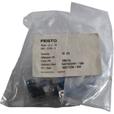 Pack of 10 NEW Festo QSL-G1/8-4 186116 Push-In L-Fitting G1/8 to 4mm Tube