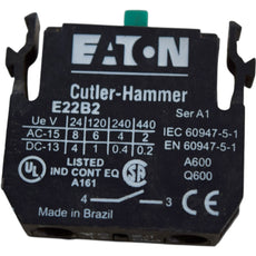 Eaton Cutler Hammer E22B2 Pushbutton Contact Block 1NO Series A1 600V 22.5mm