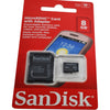 NEW SanDisk 8GB MicroSDHC Memory Card SDSDQM-008G-B35A Class 4 with SD Adapter