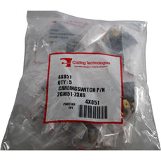 Pack of 5 NEW Carling Technologies 2GM51-73XG DPDT Toggle Switch 15A 125V