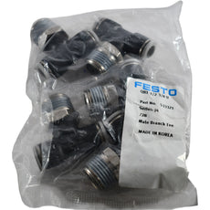 Pack of 5 NEW Festo QBT-1/2-3/8-U 533321 Push-in T-Fitting 3/8 Tube 1/2 NPT