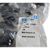 Pack of 5 NEW Festo QBT-3/8-3/8-U 533319 Male Branch Tee Push-In Fitting 3/8 NPT