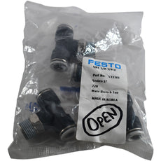 Pack of 4 NEW Festo QBT-3/8-3/8-U 533319 Male Branch Tee Push-In Fitting 3/8 NPT