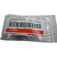 Pack of 5 NEW Danco 61273B Rubber Washers 3/4'' x 2-1/4'' x 1/8'' Plumbing Gaskets